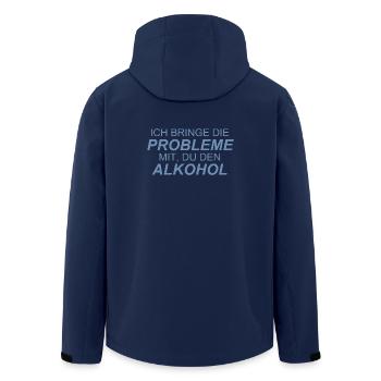 Lustige Bier Sprüche - Recycelte Männer Softshell-Jacke von Stanley/Stella - Navy - Hinten - AI Model Male 185 light (185cm)