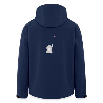Eddi Elefant - present - present idea - Men’s Recycled Softshell Jacket by Stanley/Stella - navy - Back - AI Model Male 185 light (185cm)