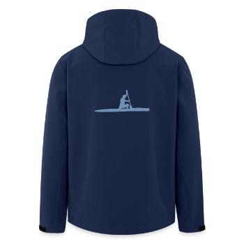 Canoe Canoeing Canadian Pocket Clothing - Men’s Recycled Softshell Jacket by Stanley/Stella - navy - Back - AI Model Male 185 light (185cm)