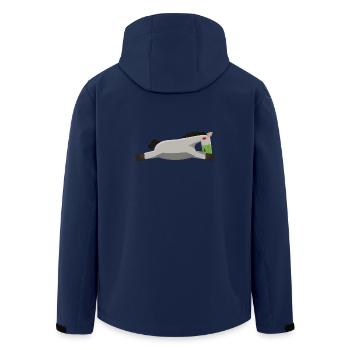 pferd schlapp platt burnout minimalistisch - Recycelte Männer Softshell-Jacke von Stanley/Stella - Navy - Hinten - AI Model Male 185 light (185cm)