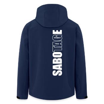 jour de sabotage - Veste softshell homme en polyester recyclé Stanley/Stella - marine - Dos - AI Model Male 185 light (185cm)