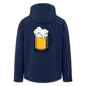 Beer - Men’s Recycled Softshell Jacket by Stanley/Stella - navy - Back - AI Model Male 185 light (185cm)