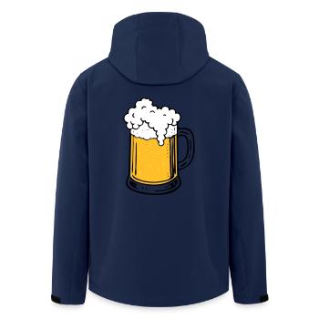 Beer - Men’s Recycled Softshell Jacket by Stanley/Stella - navy - Back - AI Model Male 185 light (185cm)