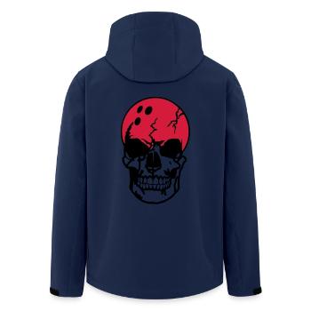 death bowling ball head dead skull11204 - Men’s Recycled Softshell Jacket by Stanley/Stella - navy - Back - AI Model Male 185 light (185cm)
