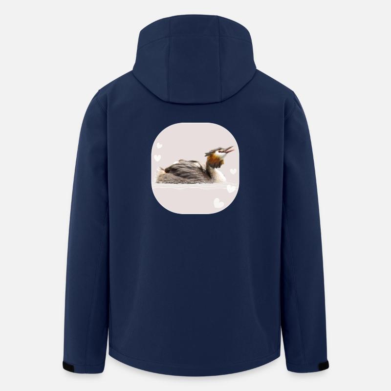 Grèbe huppé - Veste softshell homme en polyester recyclé Stanley/Stella - marine