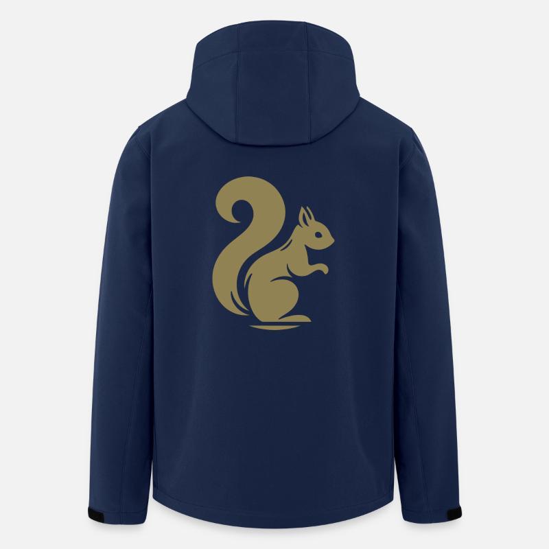 Elegant Squirrel Silhouette: Nature in - Men’s Recycled Softshell Jacket by Stanley/Stella - navy
