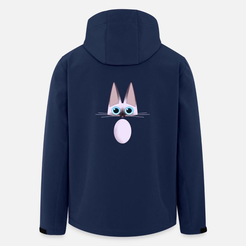 Siamesische Katze - Recycelte Männer Softshell-Jacke von Stanley/Stella - Navy