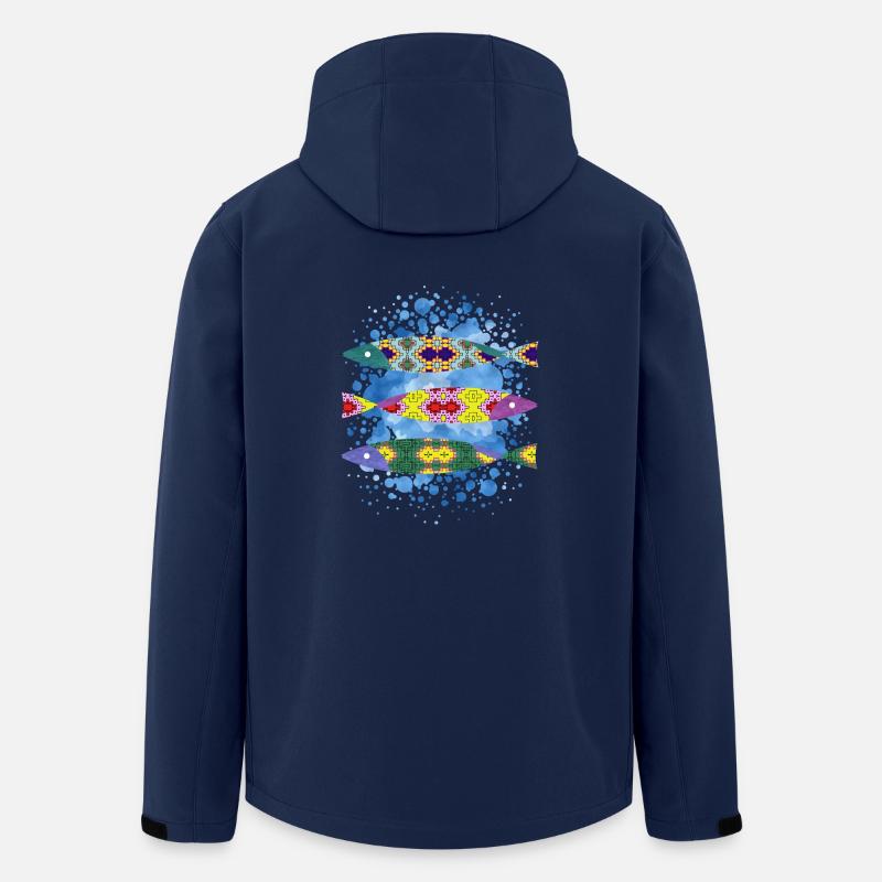 Fisch - Recycelte Männer Softshell-Jacke von Stanley/Stella - Navy
