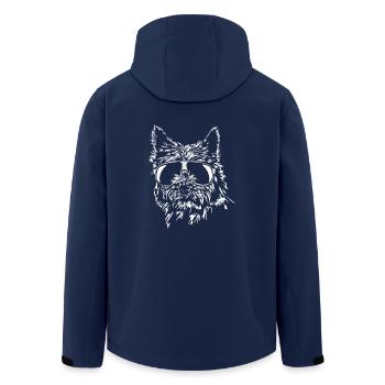 CAIRN TERRIER cool Wilsigns Dog Dog Gift - Men’s Recycled Softshell Jacket by Stanley/Stella - navy - Back - AI Model Male 185 light (185cm)