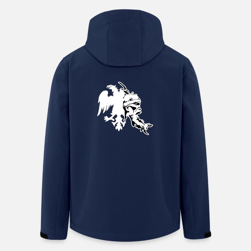 Albanischer Adler mit Skanderberg Kopf - Recycelte Männer Softshell-Jacke von Stanley/Stella - Navy