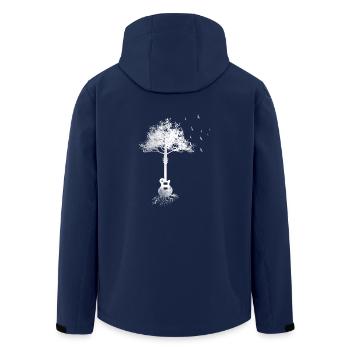 Geschenk Baum Gitarrist Gitarre E-Gitarre eGitarre - Recycelte Männer Softshell-Jacke von Stanley/Stella - Navy - Hinten - AI Model Male 185 light (185cm)