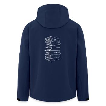 Bücher Buch Leser Leseratte Geschenk Bibliothekar - Recycelte Männer Softshell-Jacke von Stanley/Stella - Navy - Hinten - AI Model Male 185 light (185cm)