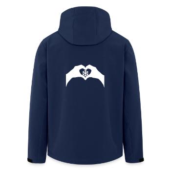 Love Schnee - Recycelte Männer Softshell-Jacke von Stanley/Stella - Navy - Hinten - AI Model Male 185 light (185cm)