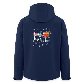 Unicorn Santa Christmas Unicorn - Men’s Recycled Softshell Jacket by Stanley/Stella - navy - Back - AI Model Male 185 light (185cm)