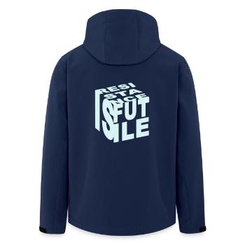 Resistance is futile - Recycelte Männer Softshell-Jacke von Stanley/Stella - Navy - Hinten - AI Model Male 185 light (185cm)