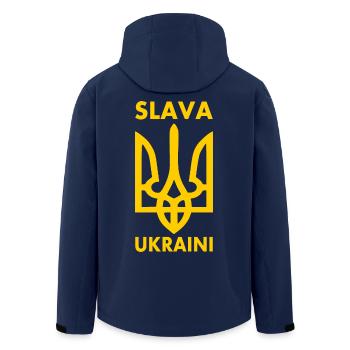 Ukraine - Veste softshell homme en polyester recyclé Stanley/Stella - marine - Dos - AI Model Male 185 light (185cm)