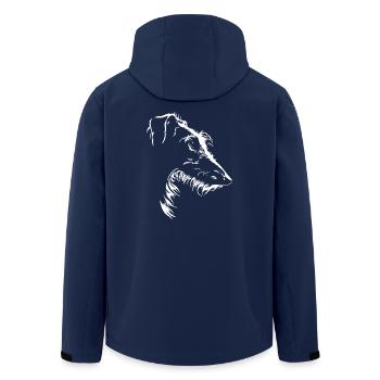 Deerhound Silhouette Chien Chien Wilsigns - Veste softshell homme en polyester recyclé Stanley/Stella - marine - Dos - AI Model Male 185 light (185cm)