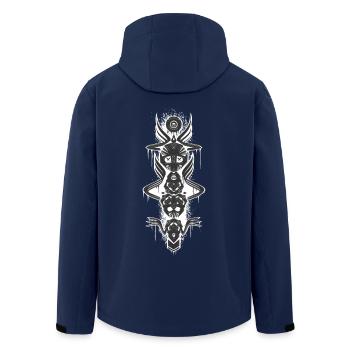 Totem skull 23 - Veste softshell homme en polyester recyclé Stanley/Stella - marine - Dos - AI Model Male 185 light (185cm)