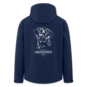 Labrador Retriever Mom Dog Dog Labbi Wilsigns - Men’s Recycled Softshell Jacket by Stanley/Stella - navy - Back - AI Model Male 185 light (185cm)