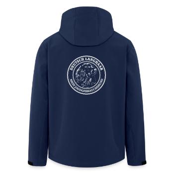 DEUTSCH LANGHAAR Jagdgebrauchshund Jagd Wilsigns - Recycelte Männer Softshell-Jacke von Stanley/Stella - Navy - Hinten - AI Model Male 185 light (185cm)