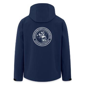 HANNOVERSCHER SCHWEISSHUND Jagdgebrauchshund - Recycelte Männer Softshell-Jacke von Stanley/Stella - Navy - Hinten - AI Model Male 185 light (185cm)