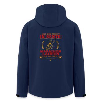 Marathon - Recycelte Männer Softshell-Jacke von Stanley/Stella - Navy - Hinten - AI Model Male 185 light (185cm)