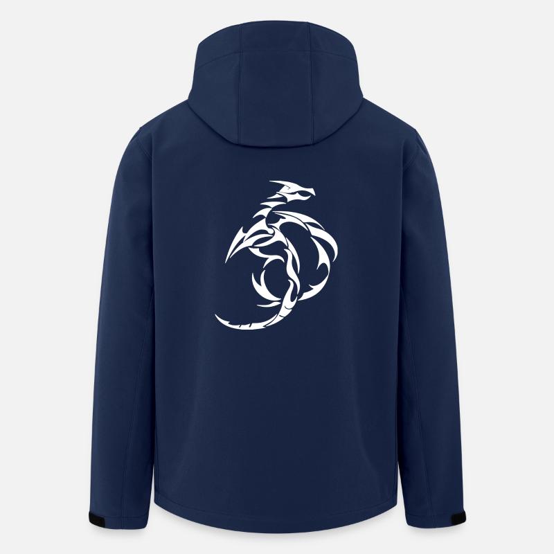 Dino Drache Dragon Fantasy Knochen Bones Shirt - Recycelte Männer Softshell-Jacke von Stanley/Stella - Navy