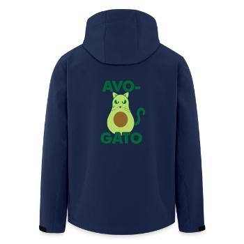 Avogato Vegan Cat - Recycelte Männer Softshell-Jacke von Stanley/Stella - Navy - Hinten - AI Model Male 185 light (185cm)