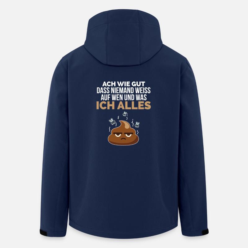 Ach wie gut, dass keiner weiß... scheiß - Recycelte Männer Softshell-Jacke von Stanley/Stella - Navy