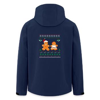 Noël en pain d'épice vilain petit cadeau de Noël - Veste softshell homme en polyester recyclé Stanley/Stella - marine - Dos - AI Model Male 185 light (185cm)