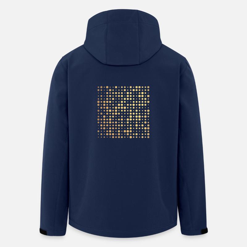 goldene Punkte - Recycelte Männer Softshell-Jacke von Stanley/Stella - Navy