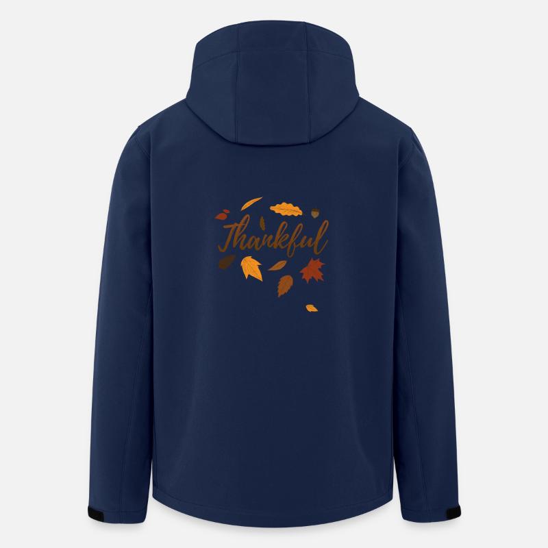 Dankbarer Herbst-Erntedankfest-Geschenk-Fall-Liebe - Recycelte Männer Softshell-Jacke von Stanley/Stella - Navy
