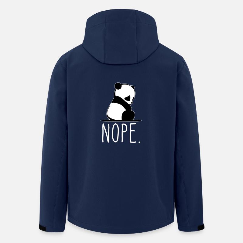 Nope Not Today Shirt Funny Lazy Panda - Recycelte Männer Softshell-Jacke von Stanley/Stella - Navy