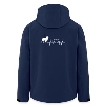 Shirt de bouledogue français cadeau - Veste softshell homme en polyester recyclé Stanley/Stella - marine - Dos - AI Model Male 185 light (185cm)
