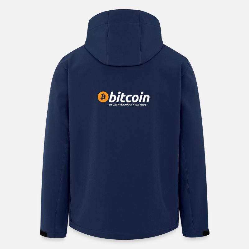 Bitcoin cryptocurrency tshirt - Recycelte Männer Softshell-Jacke von Stanley/Stella - Navy
