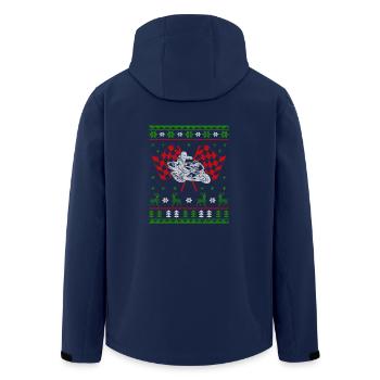 Motorcycle Superbike Ugly Christmas Jumper - Recycelte Männer Softshell-Jacke von Stanley/Stella - Navy - Hinten - AI Model Male 185 light (185cm)