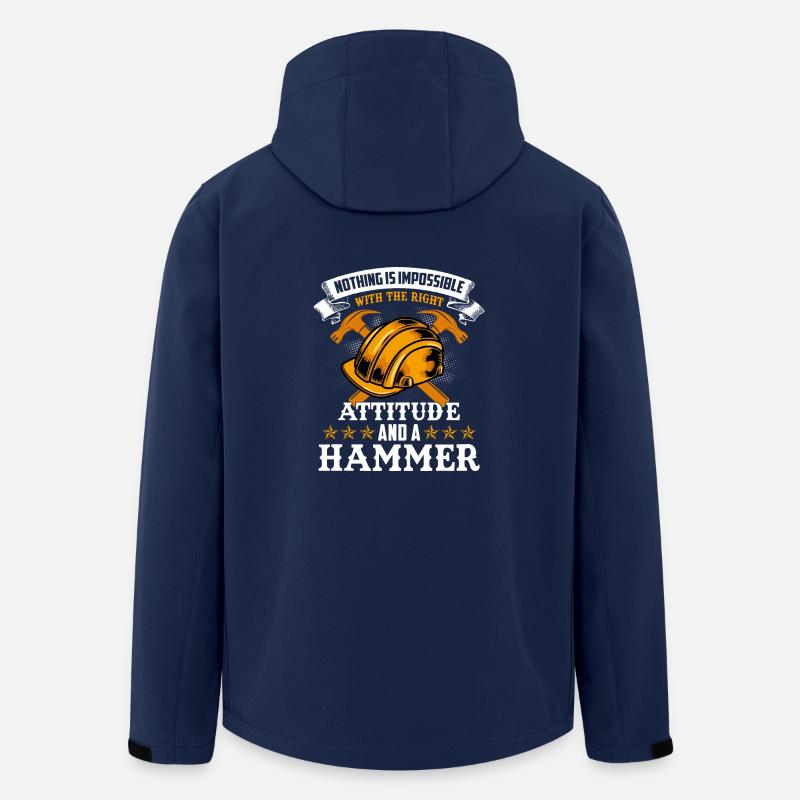 construction worker hammer - Recycelte Männer Softshell-Jacke von Stanley/Stella - Navy