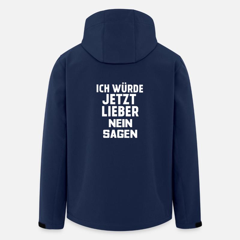 NEIN SAGEN - Recycelte Männer Softshell-Jacke von Stanley/Stella - Navy