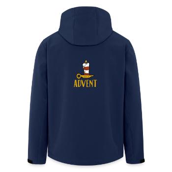 Advent One Candle Weihnachtszeit Countdown Cool - Recycelte Männer Softshell-Jacke von Stanley/Stella - Navy - Hinten - AI Model Male 185 light (185cm)