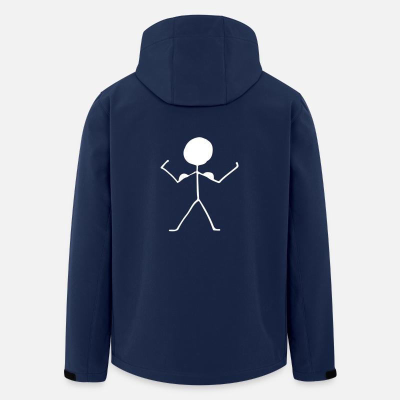 stick figure - Men’s Recycled Softshell Jacket by Stanley/Stella - navy