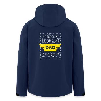 Le plus grand jour de père de papa du monde cadeau papa Père - Veste softshell homme en polyester recyclé Stanley/Stella - marine - Dos - AI Model Male 185 light (185cm)