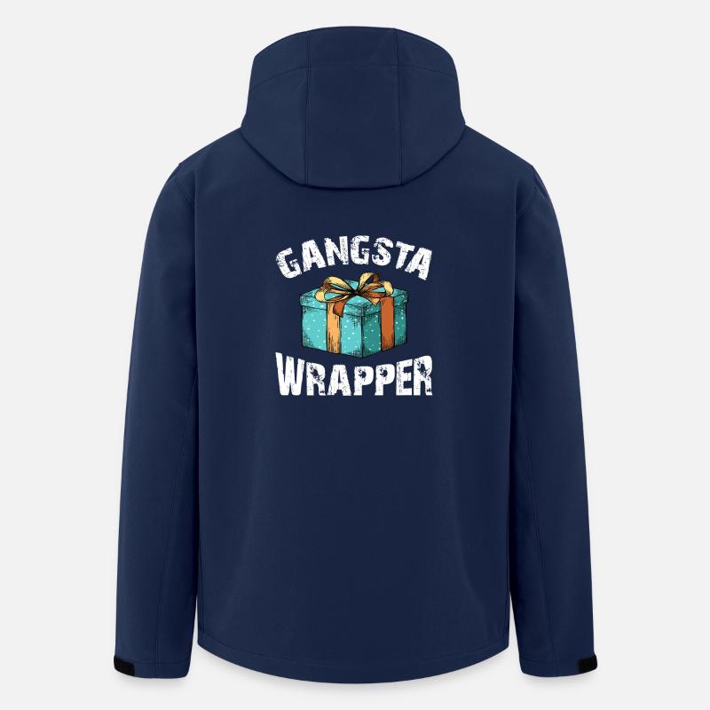 Gangsta Wrapper - Christmas - Packers - Men’s Recycled Softshell Jacket by Stanley/Stella - navy
