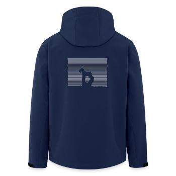 Zwergschnauzer Hund T-Shirt Geschenk - Recycelte Männer Softshell-Jacke von Stanley/Stella - Navy - Hinten - AI Model Male 185 light (185cm)