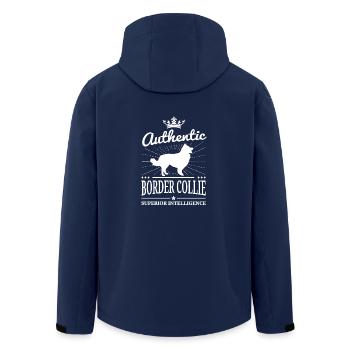 Border Collie Hund Geschenk T-Shirt - Recycelte Männer Softshell-Jacke von Stanley/Stella - Navy - Hinten - AI Model Male 185 light (185cm)