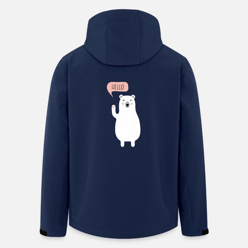 Eisbaer Hallo - Recycelte Männer Softshell-Jacke von Stanley/Stella - Navy
