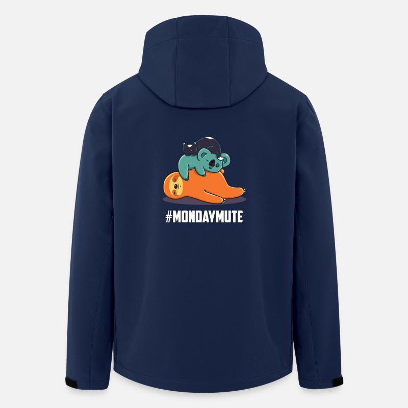 Lazy Koala indolence cadeau drôle lundi - Veste softshell homme en polyester recyclé Stanley/Stella - marine