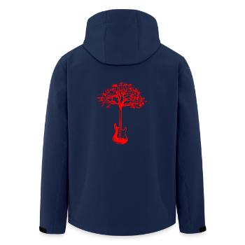E-Gitarre Tree Cooler Gitarrist Musiker - Recycelte Männer Softshell-Jacke von Stanley/Stella - Navy - Hinten - AI Model Male 185 light (185cm)