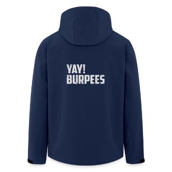 Yay Burpees Shirt - Recycelte Männer Softshell-Jacke von Stanley/Stella - Navy - Hinten - AI Model Male 185 light (185cm)