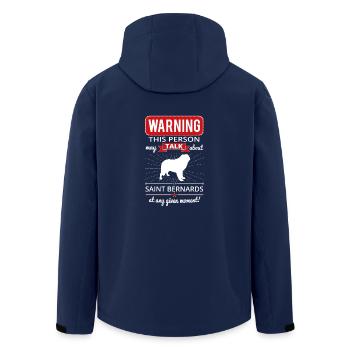 Saint Bernard Shirt Gift - Men’s Recycled Softshell Jacket by Stanley/Stella - navy - Back - AI Model Male 185 light (185cm)