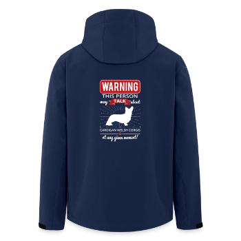 Welsh Corgi Cardigan Shirt Geschenk - Recycelte Männer Softshell-Jacke von Stanley/Stella - Navy - Hinten - AI Model Male 185 light (185cm)